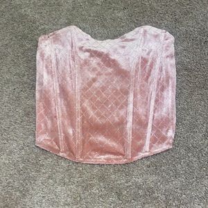 PINK GLITTERY CORSET TOP